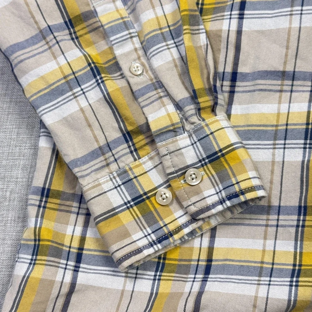 The North‎ Face Flannel Button-Up Shirt Mens XL Multicolor Plaid Cotton Blend